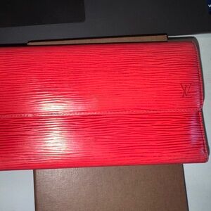 Louis Vuitton Red Epi Leather Continental Wallet